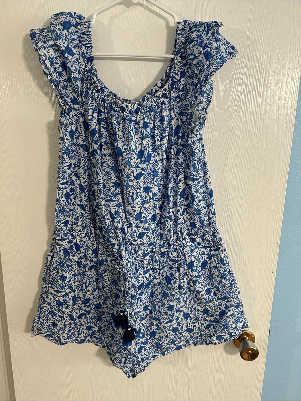 Women’s Vineyard Vines Blue and White Floral Romper